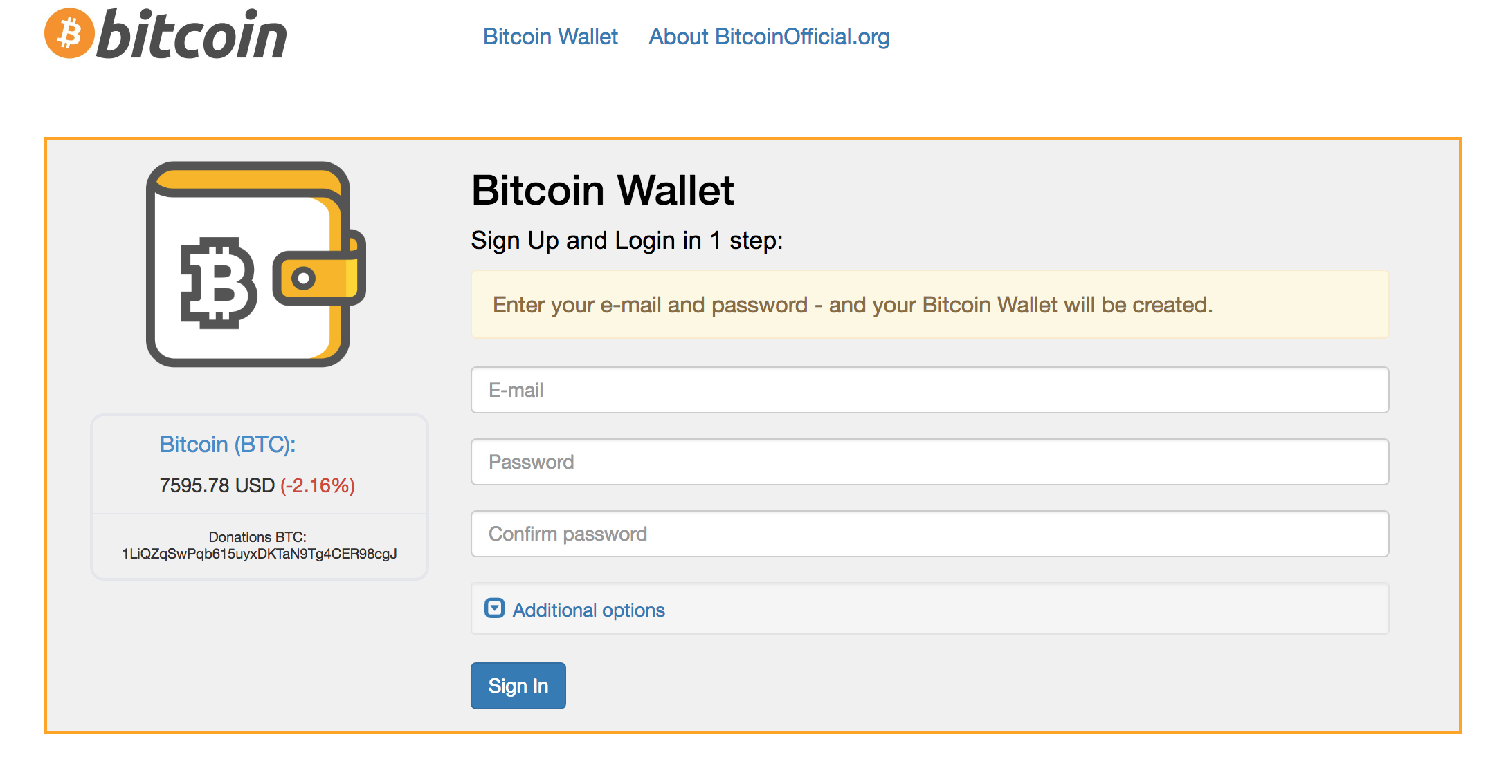 bitcoin wallet